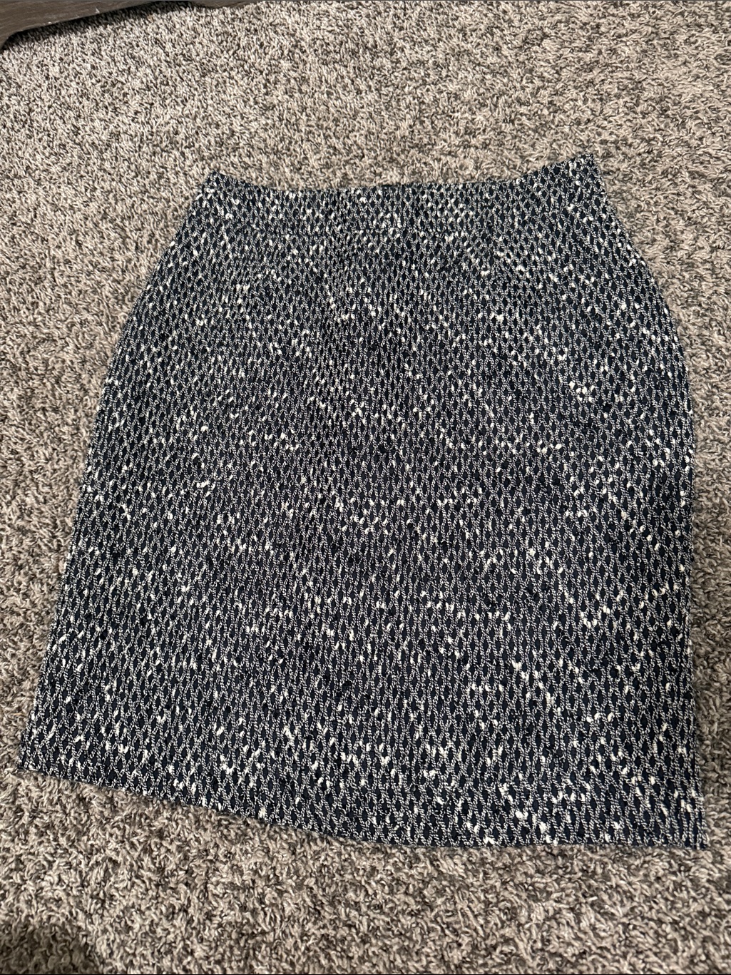Brooks Brothers Black And White Textured Pencil Skirt